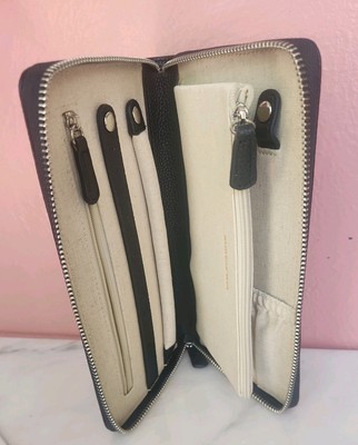 Mark & Graham Travel Jewelry Zipper Wallet Case - Blue - MONOGRAMED See Pics!