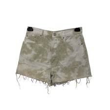 Pacsun Women's 26 Ultra High Rise Vintage Short Green White Tie Dye Y2K 90's