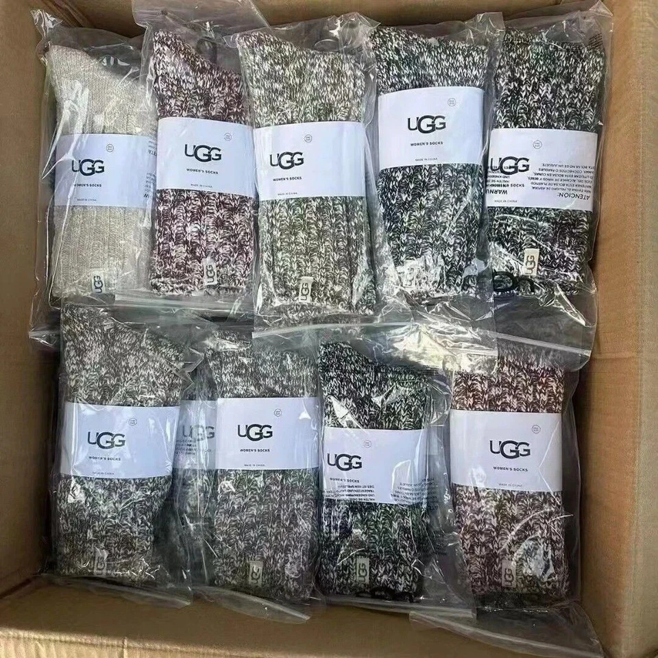 Calcetines acanalados UGG Super Pile para mujer - Calcetín roscado holgado - Talla única NUEVO Foto 2 de 4