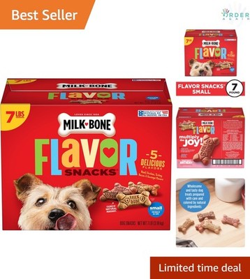 Dog Treats Small Biscuits Flavored Crunchy 7lb Box for All Breeds