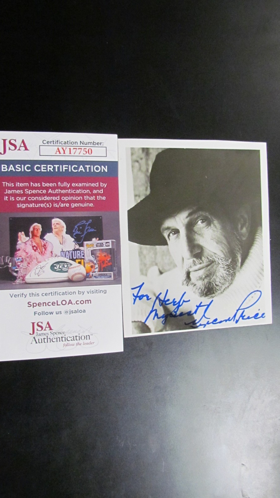 Vincent Price signed Photo JSA Certified