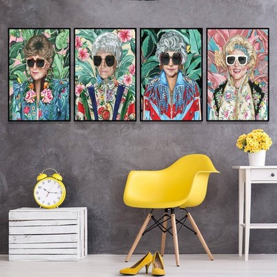 アート・デザイン・音楽 80 Godey's Full-Color Fashion Plates 80s Artwork Fashion Golden Wall Art Girls Poster 16