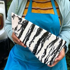 10.18LB Rare Natural Beautiful Zebra Stone Crystal Mineral Specimen 2189