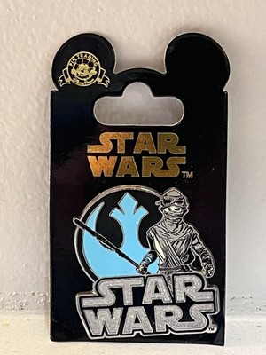 Disney Star Wars Rey Rebel Alliance Pin Disney Parks Trading Blue Back Card