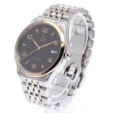 TUDOR 1926 91551 40mm SS/PG Black Dial Automatic Date Watch #C194 2