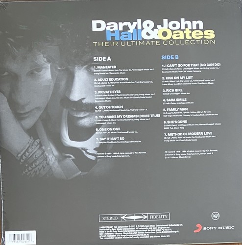 HALL & OATES - ULTIMATE COLLECTION - GREATEST HITS VINYL LP *NEW & SEALED* - Picture 2 of 2