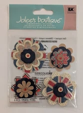 RARE Jolee's London Plaid Flowers Scrapbooking Stickers