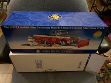 Franklin Mint 2003 Christmas Plow Truck 1955 Chevy Cameo Le 124-new In Box Franklin Mint 2003 Christmas Plow Truck 1955 Chevy Cameo Le 124-new In Box