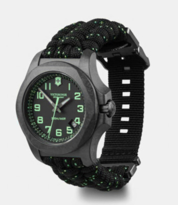 Victorinox I.N.O.X. Carbon 43 mm schwarzes Armband schwarzes Zifferblatt Uhr ...