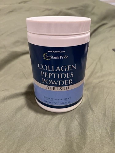 Puritan's Pride Collagen Peptides Powder Type I & III-7 oz Powder