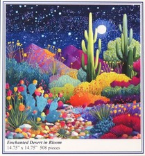 Custom Liberty Classics Wooden Jigsaw Puzzle ENCHANTED DESERT IN BLOOM 508 Pcs