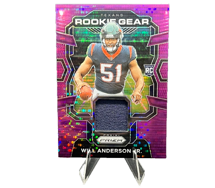 2023 Panini Prizm - Rookie Gear Will Anderson #RG-WA Purple Pulsar