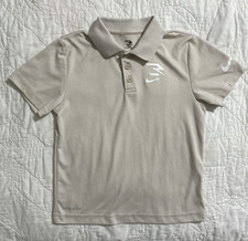 Big Kids' Nike 3 Brand Dri Fit Polo Shirt, Large 7 , Beige/Tan