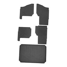 2 Row Rubber Floor Liners  Bed Mat Liner Set for 2018-2024 Polaris Ranger XP