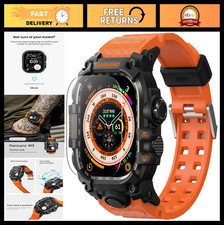Rugged Shockproof Case Tactical Band for Apple Watch Ultra 49mm, Screen Protec