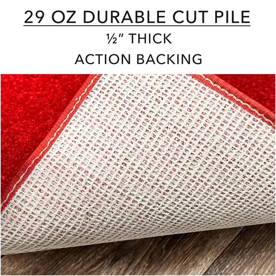 Современный мягкий красный небольшой ковер Koeckritz — ковры для гостиной, спальни и смелого декора - Изображение 3 из 4