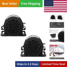 Backup Alarm 110dB 12V-80V DC Waterproof Industrial Heavy-Duty Backup Reverse...