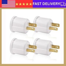 High Quality 4 Pack Outlet to Socket Adapter Plug-in Light to Light Bulb E26 E27