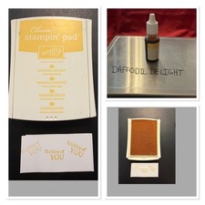 Stampin  Up ink Pads  New Refill-Daffodil Delight-Yoyo Yellow-So Saffron-Barel