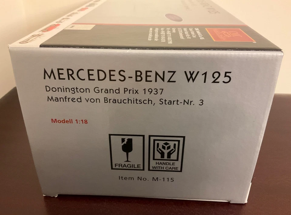 CMC Mercedes Benz W-125 Manfred von Brauchitsch GP Donnington 1937 M-115 NRFB - Image 4 of 4