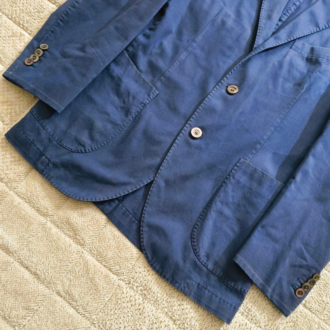 Boglioli Tailored Coat Jacket 46 Navy Cotton Made in … - Gem