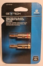CE TECH 2 Pack Center Pin Quick Connect Banana Plugs 0000-157-572 Brand new