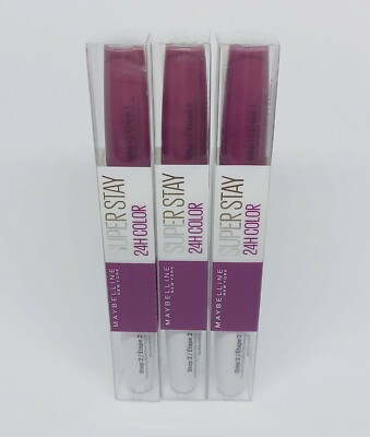 3 x MAYBELLINE SUPER STAY 24 HR / 24 H COLOR Lippenstift 815 SCARLET SPLASH