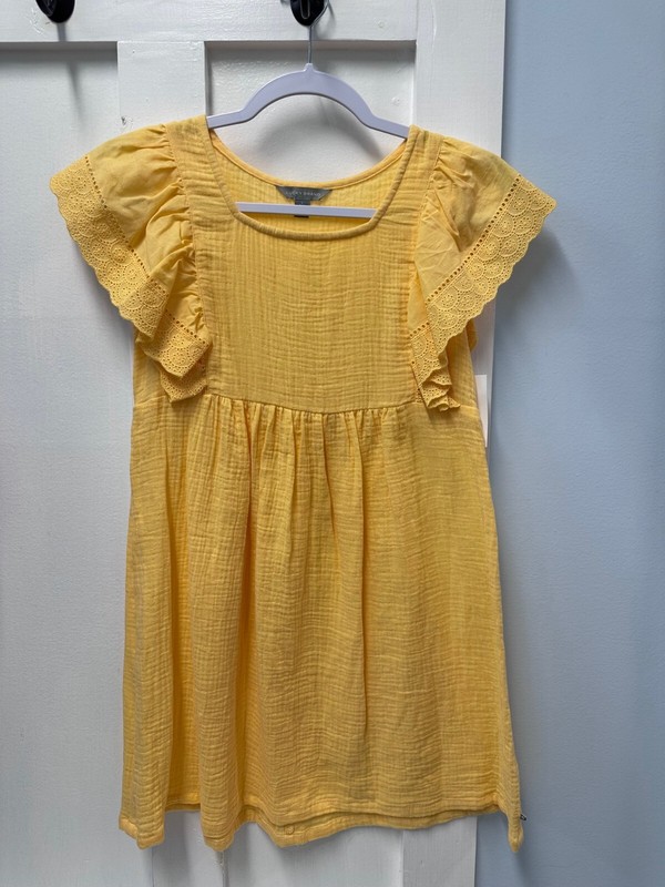 NWT LUCKY BRAND GIRLS DRESS SIZE 12/14 LARGE Color PALE MARIGOLD