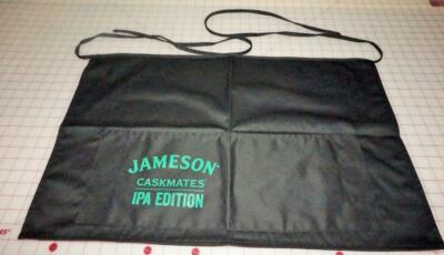 Jameson CaskMates IPA Edition Tie in Back Waist Black Apron Bartender Waitress
