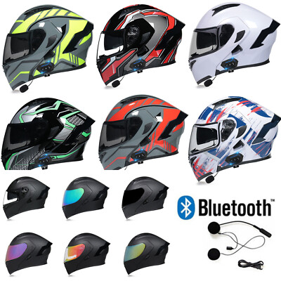 Motorcycle Helmet Full Face Intercom Bluetooth Headset Quick Pair for Men Women