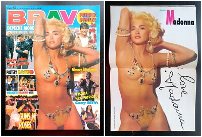 MADONNA COVER & POSTER, QUEEN, No. 12/1992, CZECH MAGAZINE BRAVO