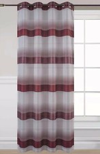 Voile Curtains With Eyelet Ring Top Heading Curtain Stripe Single Panel