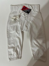 Champro Youth Medium Slotted Football Practice Pants White w/Belt FREE SHIPPING