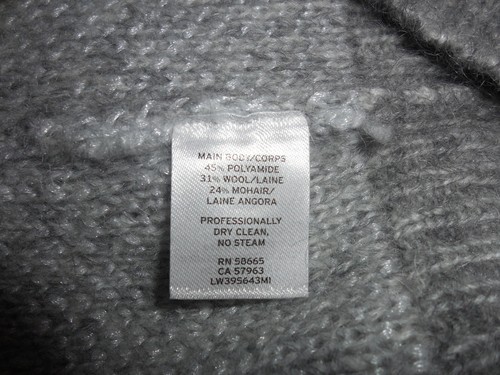 $350 NEW---Sz. L---Lewit-- Women's Sweater Gray Jacquard Long Sleeve Pullover - Picture 9 of 10