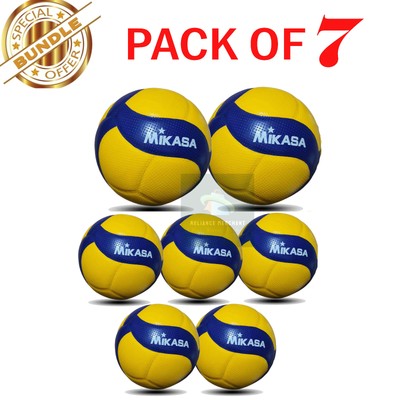 Mikasa V200W Volleyball 2019 FIVB Official Size 5 Indoor Outdoor - Pack of 7