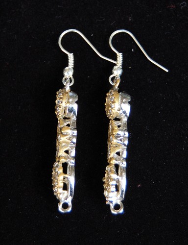 Ohrringe Antik Style. Silber mit Echtsteinen. 5,6 cm. Indische Handwerkskunst! - Bild 3 von 7