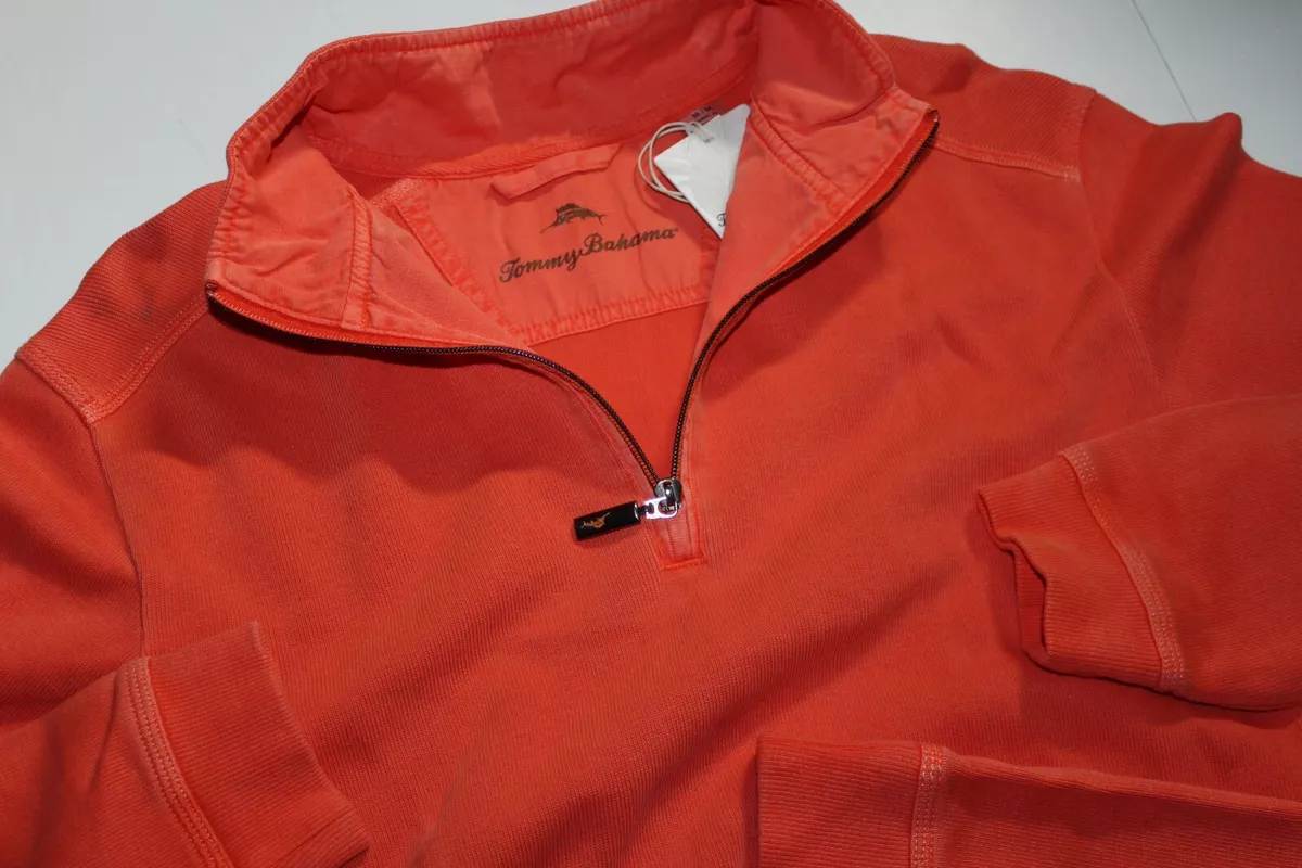 Tommy Bahama Nassau Sport Core Half Zip Sweatshirt Spicy Orange