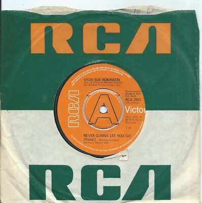 Vicki Sue Robinson:Never gonna let you go Vocal & Instrumental:UK RCA:1975:DJ