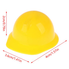 Miniatur Schutz Arbeitshelm 3,6cm gelb f. Puppenhaus Wichtelhaus Geldgeschenk ++