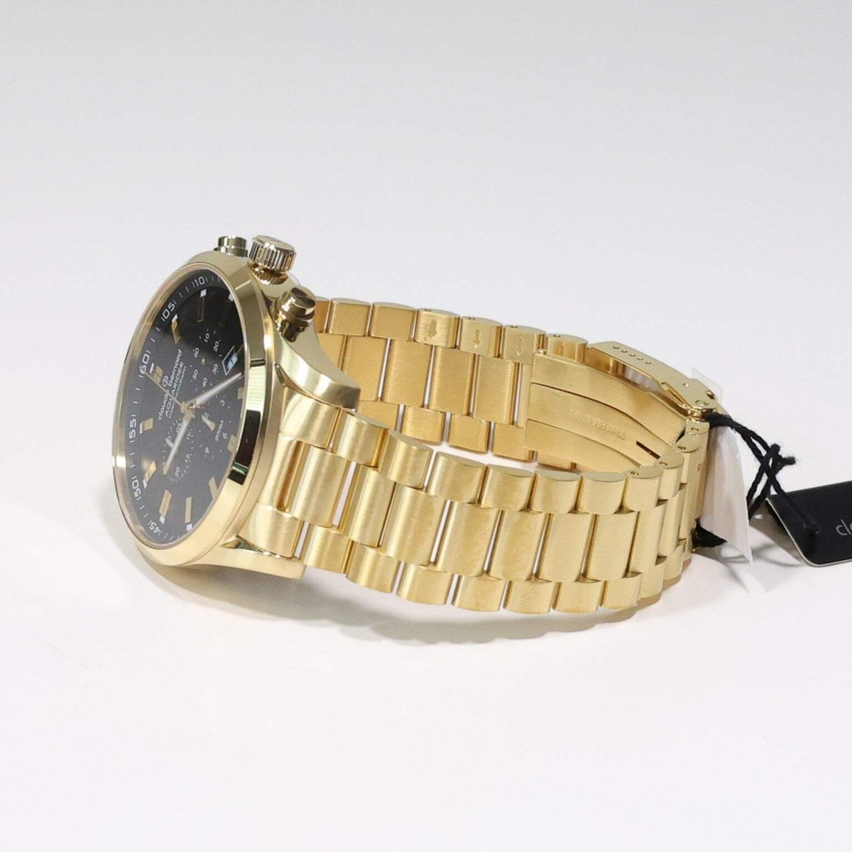 ゴールドマン様　オーダー品　① Claude Bernard Black Dial Gold Tone Mens Chronograph Watch 10222