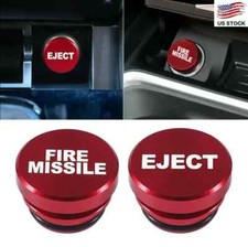2pcs Universal Car Cigarette Lighter Cover Accessories Fire Missile Eject Button 2pcs Universal Car Cigarette Lighter Cover Accessories Fire Missile Eject Button