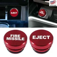 2PCS Universal Car Cigarette Lighter Cover Accessories Fire Missile Eject Button