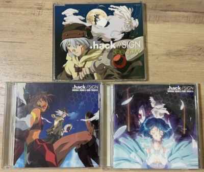 3 CD .hack SIGN OST 1 & 2 + Single SET Original Sound & Song Track