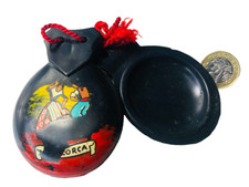 Castanets Music Instrument Black Painted Vintage ra
