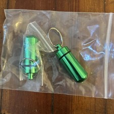 Waterproof Aluminum Medication Pill Container Box Bottle Case Keychain Holder