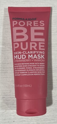 Formula 10.0.6 Pores Be Pure Skin Clarifying Mud Mask Strawberry + Yarrow 3.4 Oz
