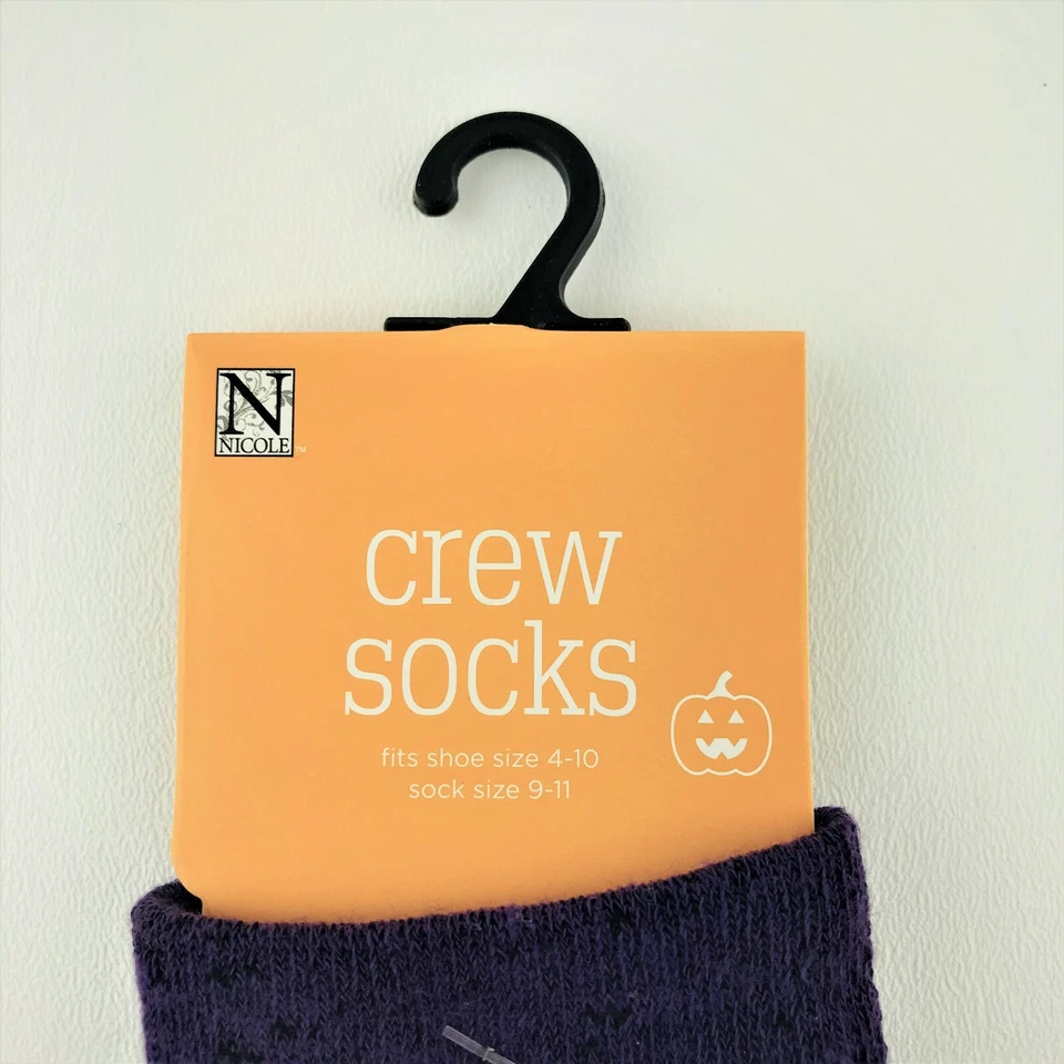 Mujer BOO! BOO! Calabazas y Calaveras (1) Par Divertidos Calcetines Novedad Halloween Crew  Foto 4 de 4