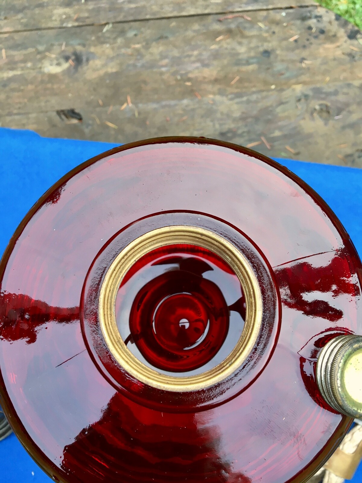 19371938 Aladdin Oil Lamp B83 Ruby Crystal Beehive eBay