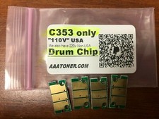 4 x BCMY Imaging Unit Drum Chip Refill for Konica Minolta Bizhub C353 - ONLY
