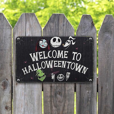 Welcome to HalloweenTown-The Nightmare Before Christmas Metal Sign